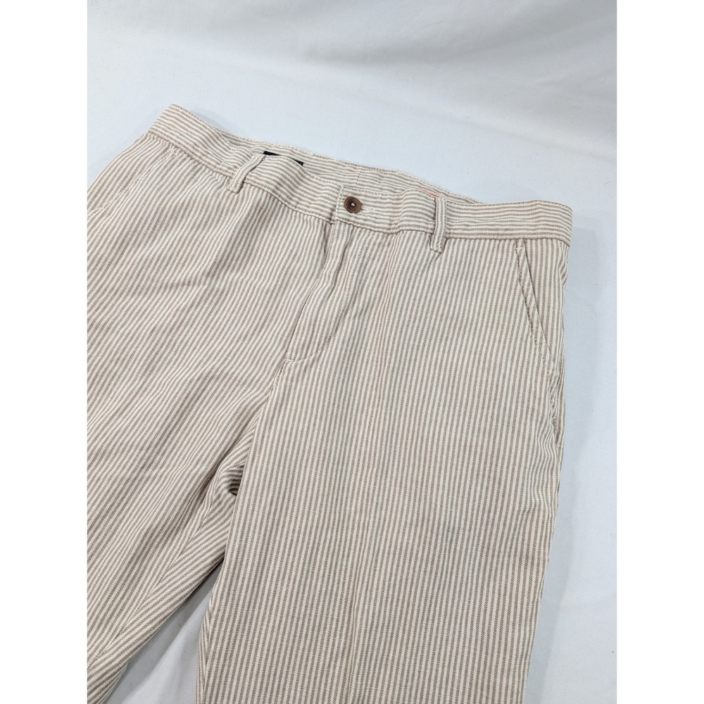 Alberto Premium Linen Cotton Blend Lou  Slim Fit Seersucker 36x30 (36x34 Tag)